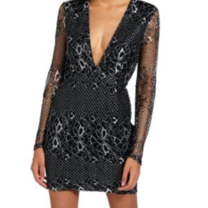 MISSGUIDED - Brand New Mesh & Lace Minidress